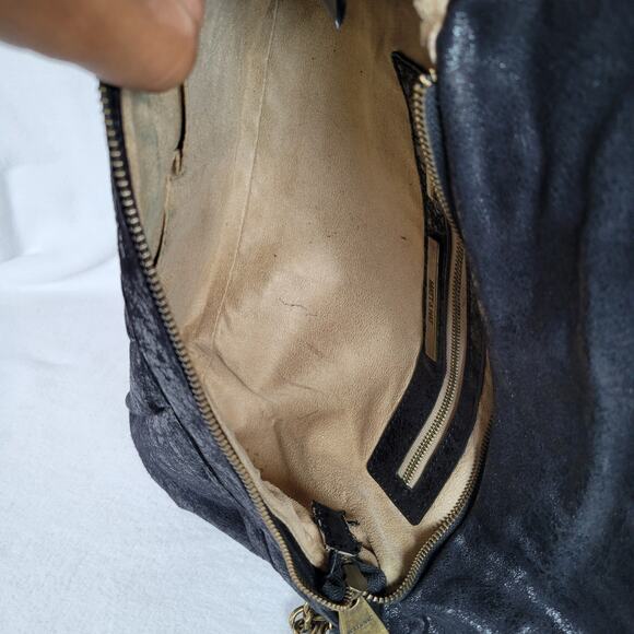 Matt & Nat Envelope Animal Print Chain Crossbody Vegan Leather Bag Black Brown - Picture 6 of 12